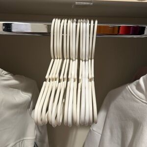 14 White kid hangers